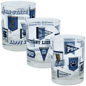 rocks glass Penn State pennants all over